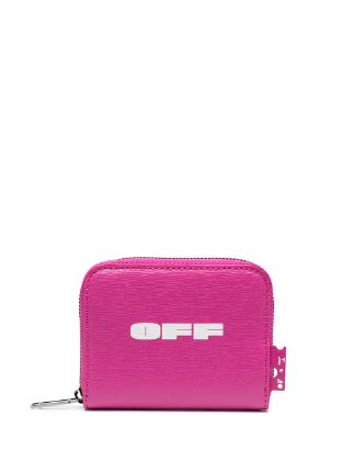 Shop Off-White small logo print zipped wallet with Express Delivery ...