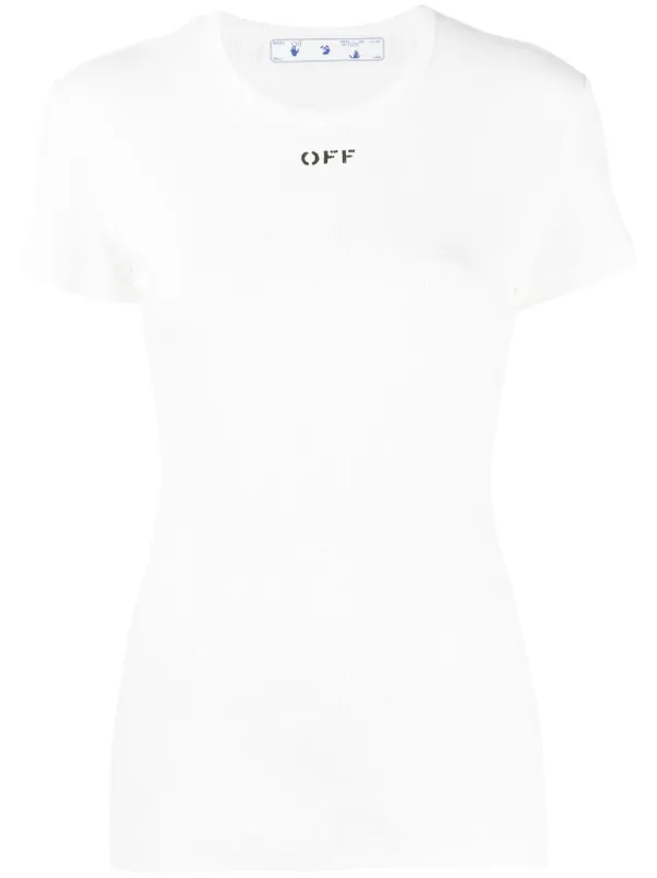 Off-White オフホワイト リブ Tシャツ - Farfetch