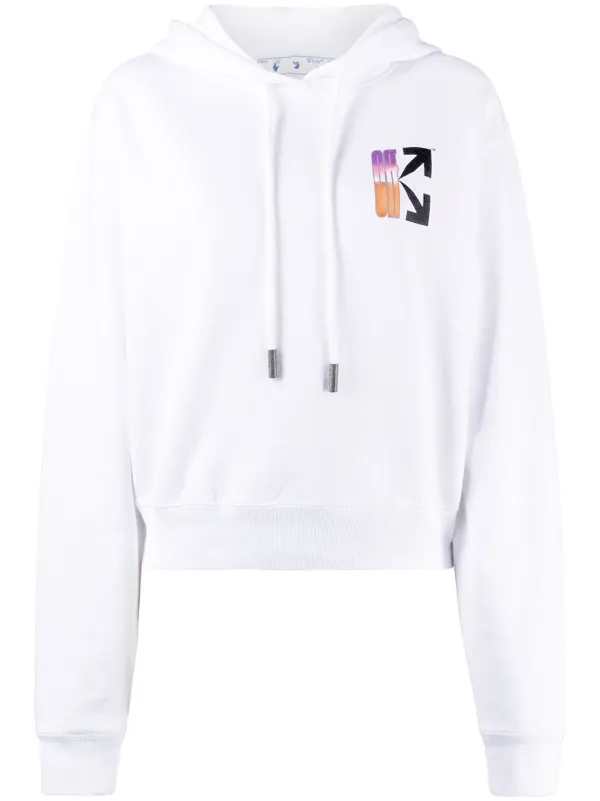 off white gradient hoodie white