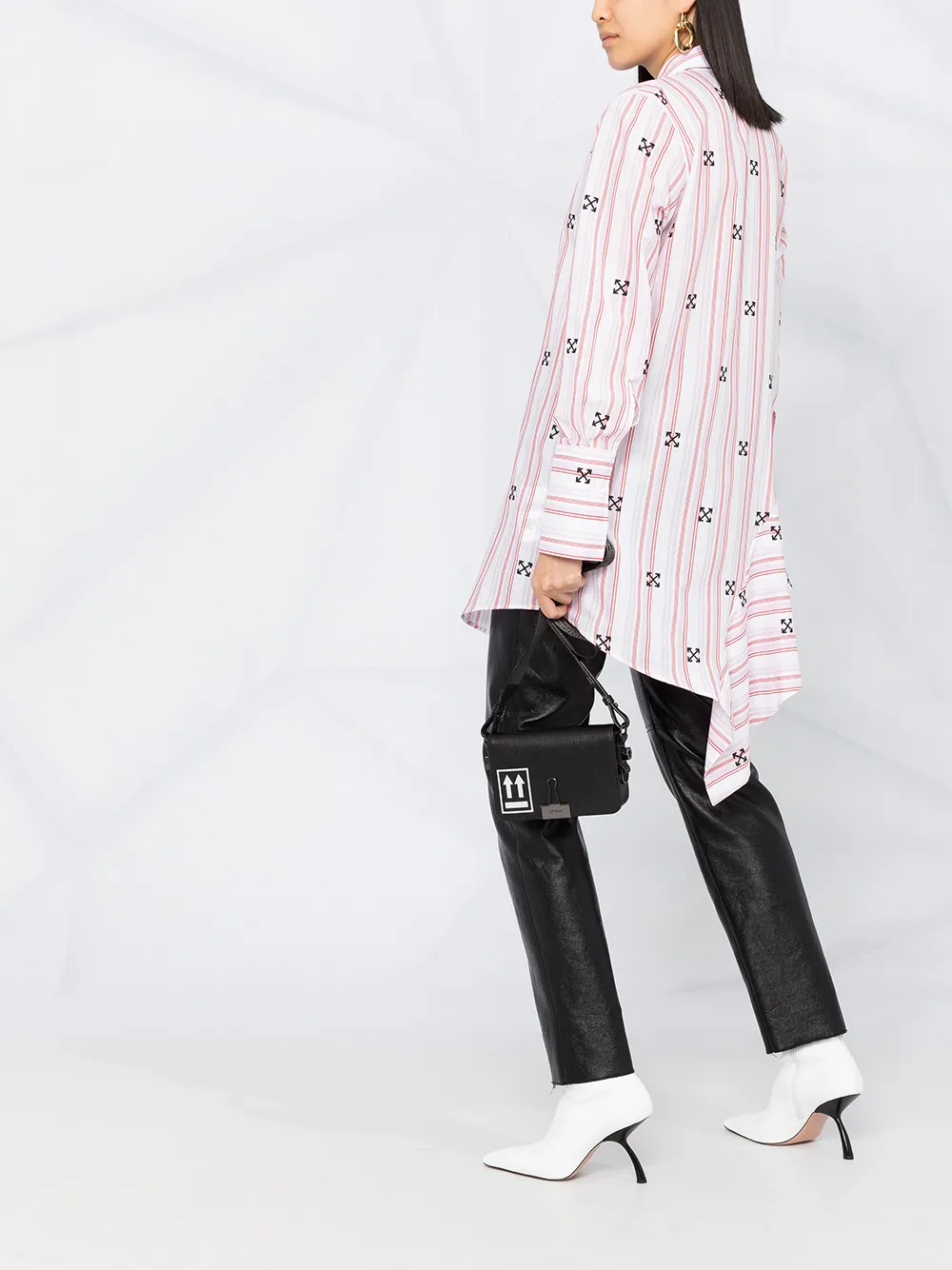 Off-White Asymmetrische blousejurk Roze