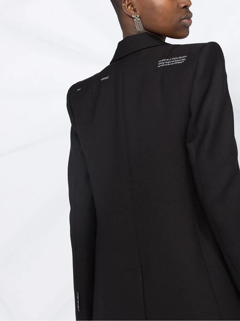 Off-White Blazer met schoudervullingen Zwart