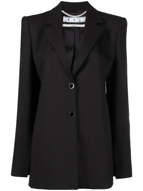Off-White shoulder pads logo print blazer