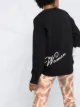 Off-White contrasting sleeve embroidered logo jumper