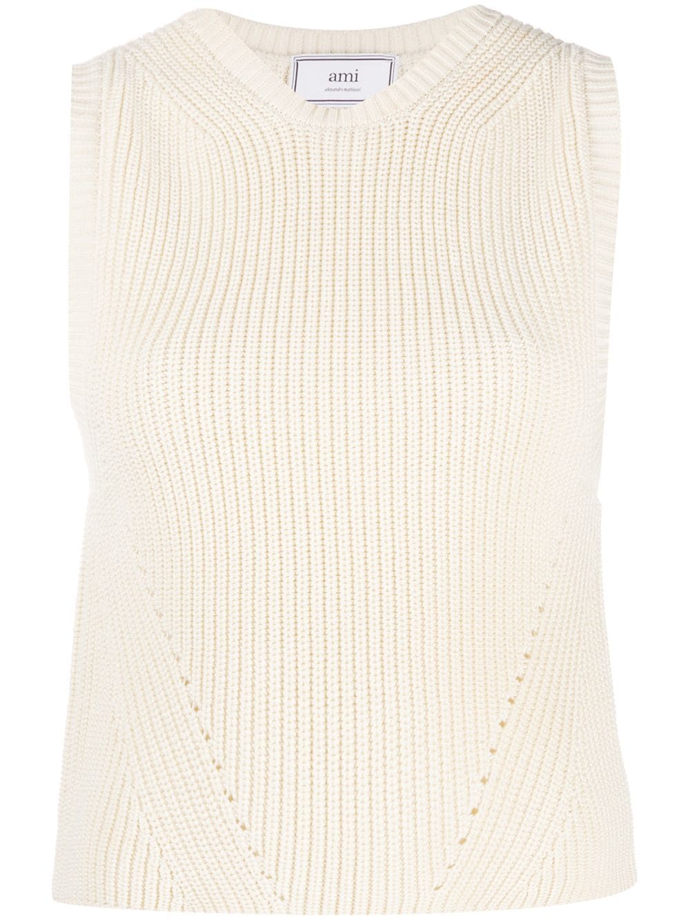 rib-knit sleeveless jumper