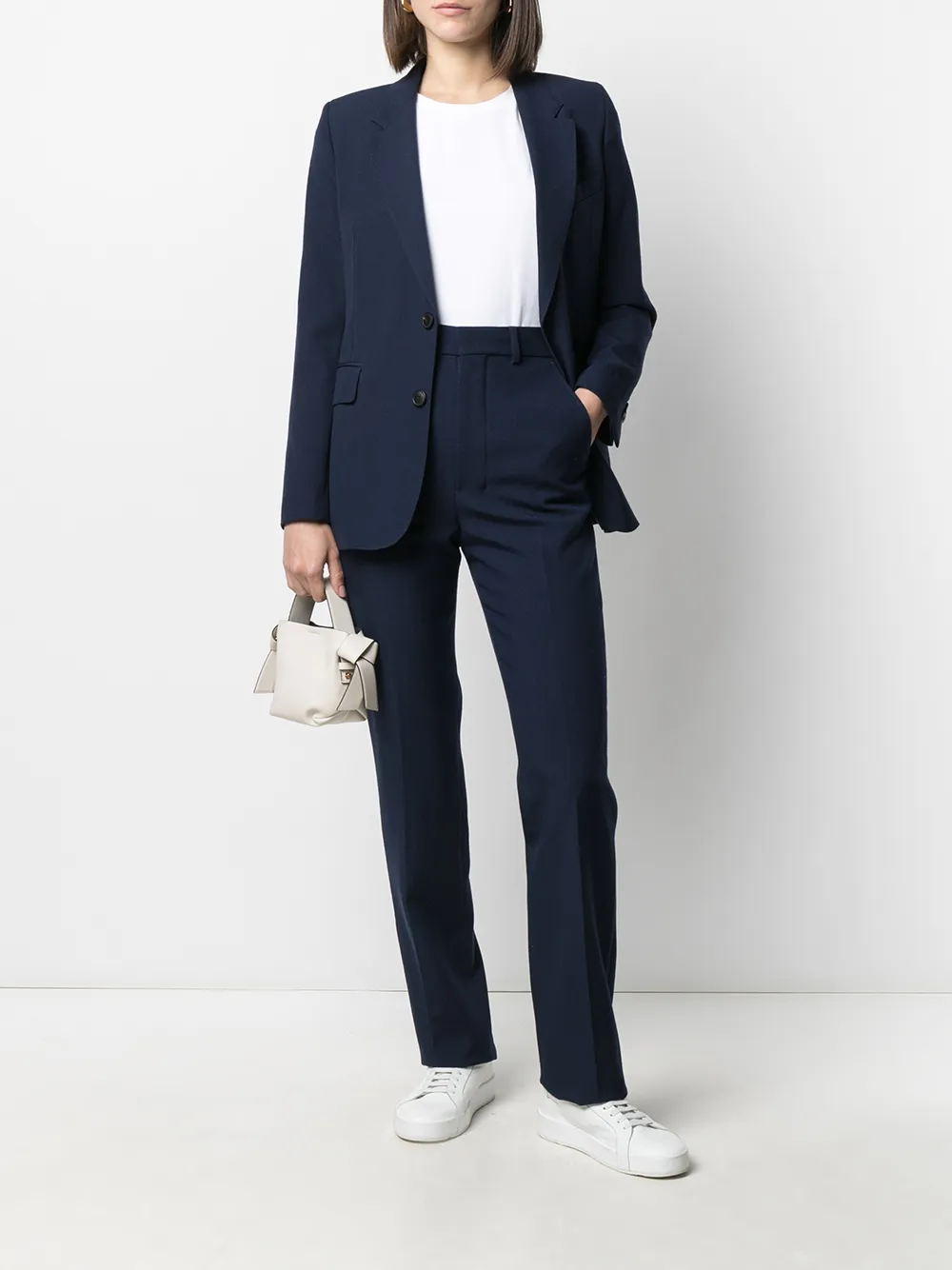 AMI Paris High waist pantalon - Blauw