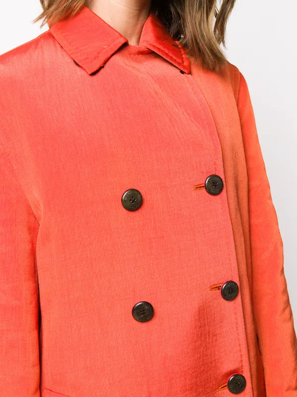 orange pea coat