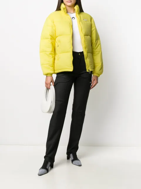 yellow fila coat