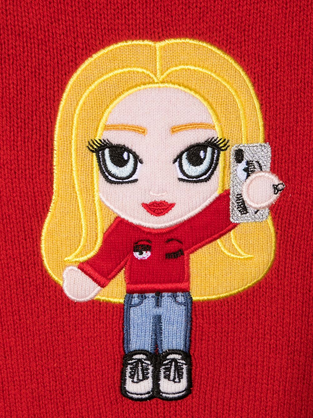 фото Chiara ferragni kids teen embroidered doll jumper