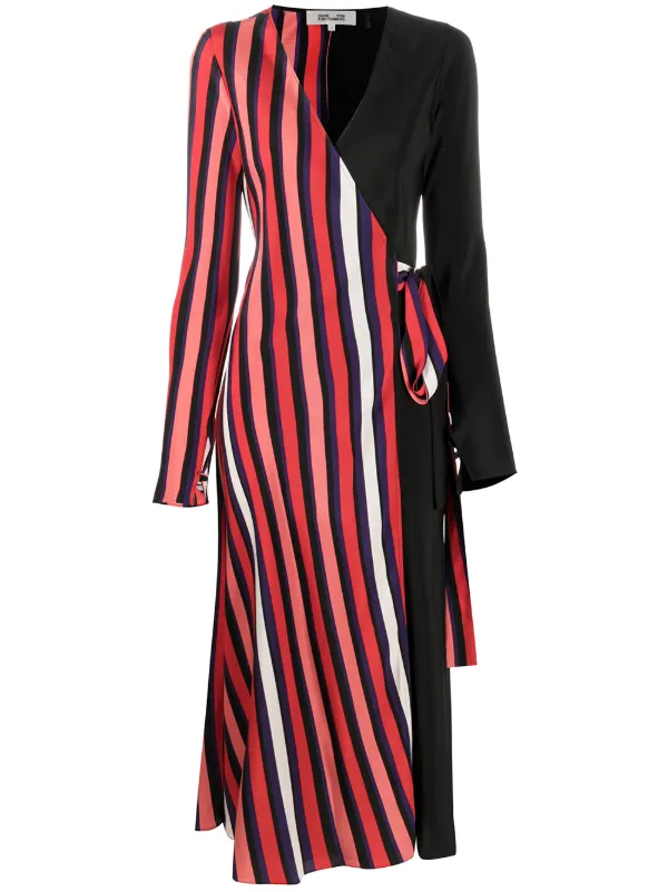 diane von furstenberg color block dress