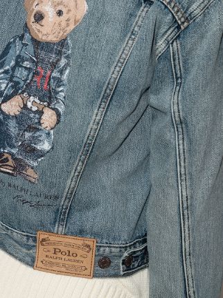 polo bear trucker denim jacket展示图