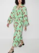 Image 2 of Bernadette floral-print silk robe