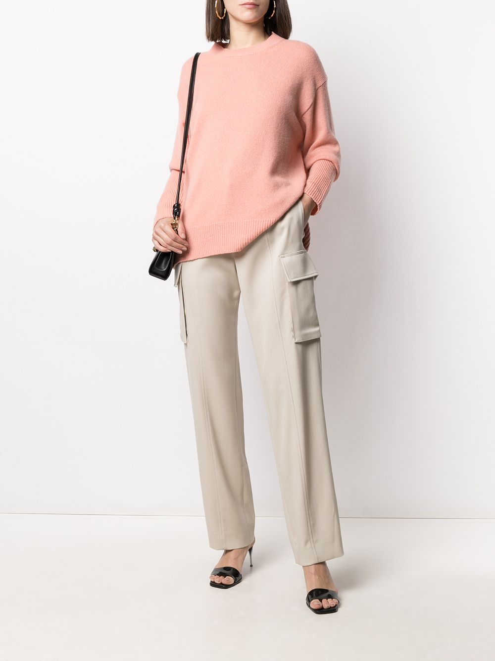 Shop Stella Mccartney Relaxed-fit Crew Neck Jumper In Pink