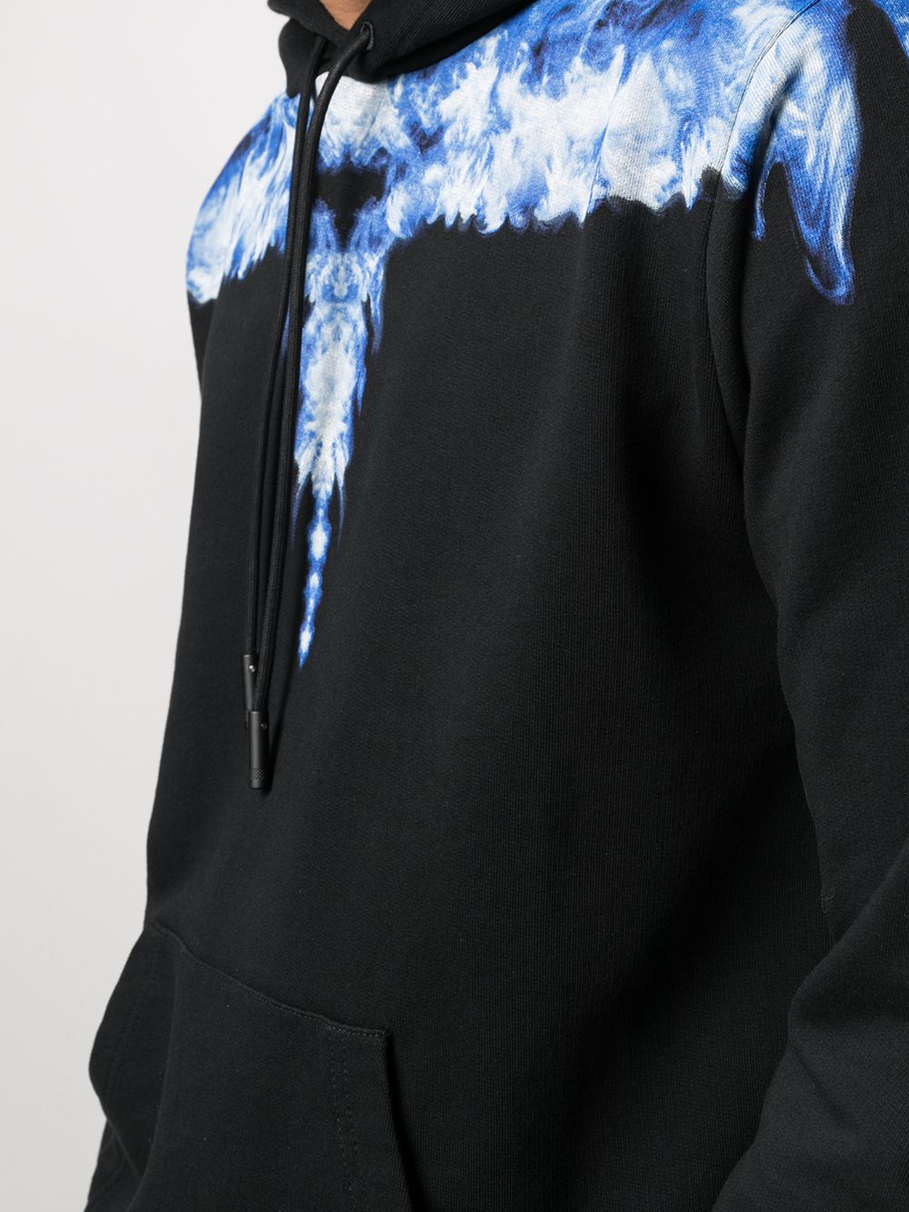 фото Marcelo burlon county of milan smoke wings regular hoodie black dusty b