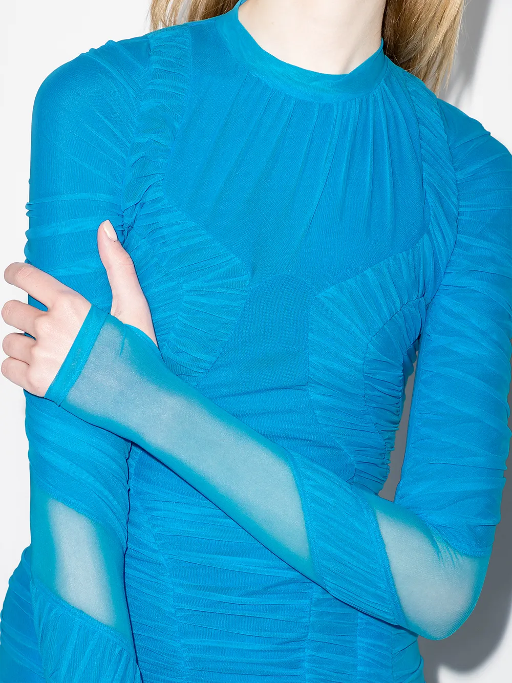 фото Marine serre сетчатое платье мини hydrodynamic