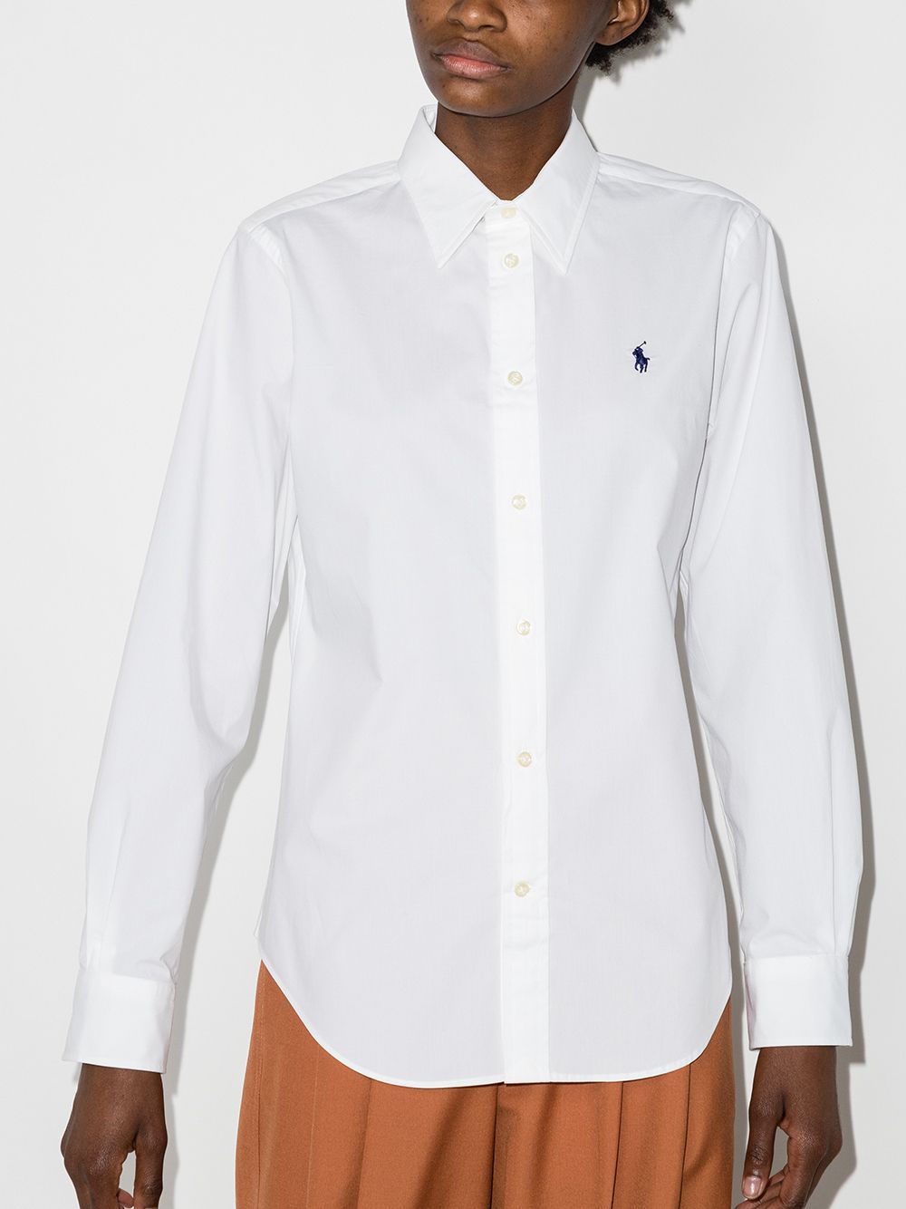 Polo Ralph Lauren Embroidered Logo Buttoned Shirt - Farfetch