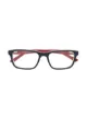 Image 1 of Polo Ralph Lauren colour-block rectangle frame glasses