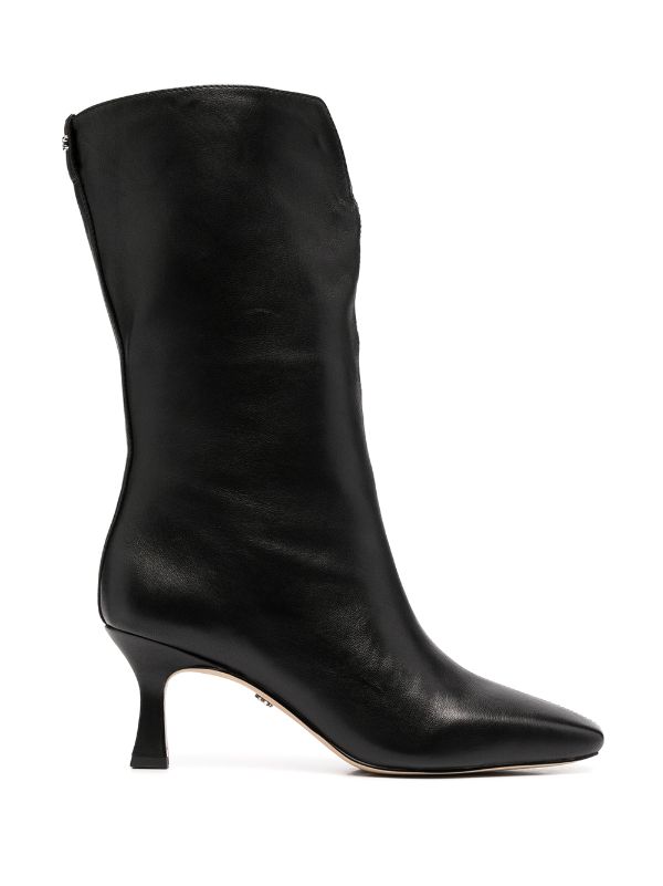 calf length leather boots