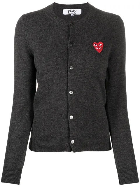 Comme Des Garçons Play overlapping heart wool cardigan