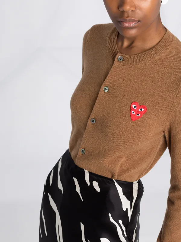 Comme des garçons play brun hot sale