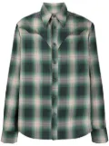 DUOltd wings check shirt - Green