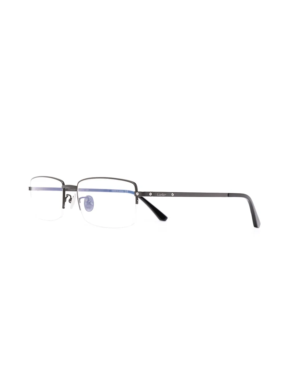 Cartier Eyewear Bril met rechthoekig montuur - Zwart
