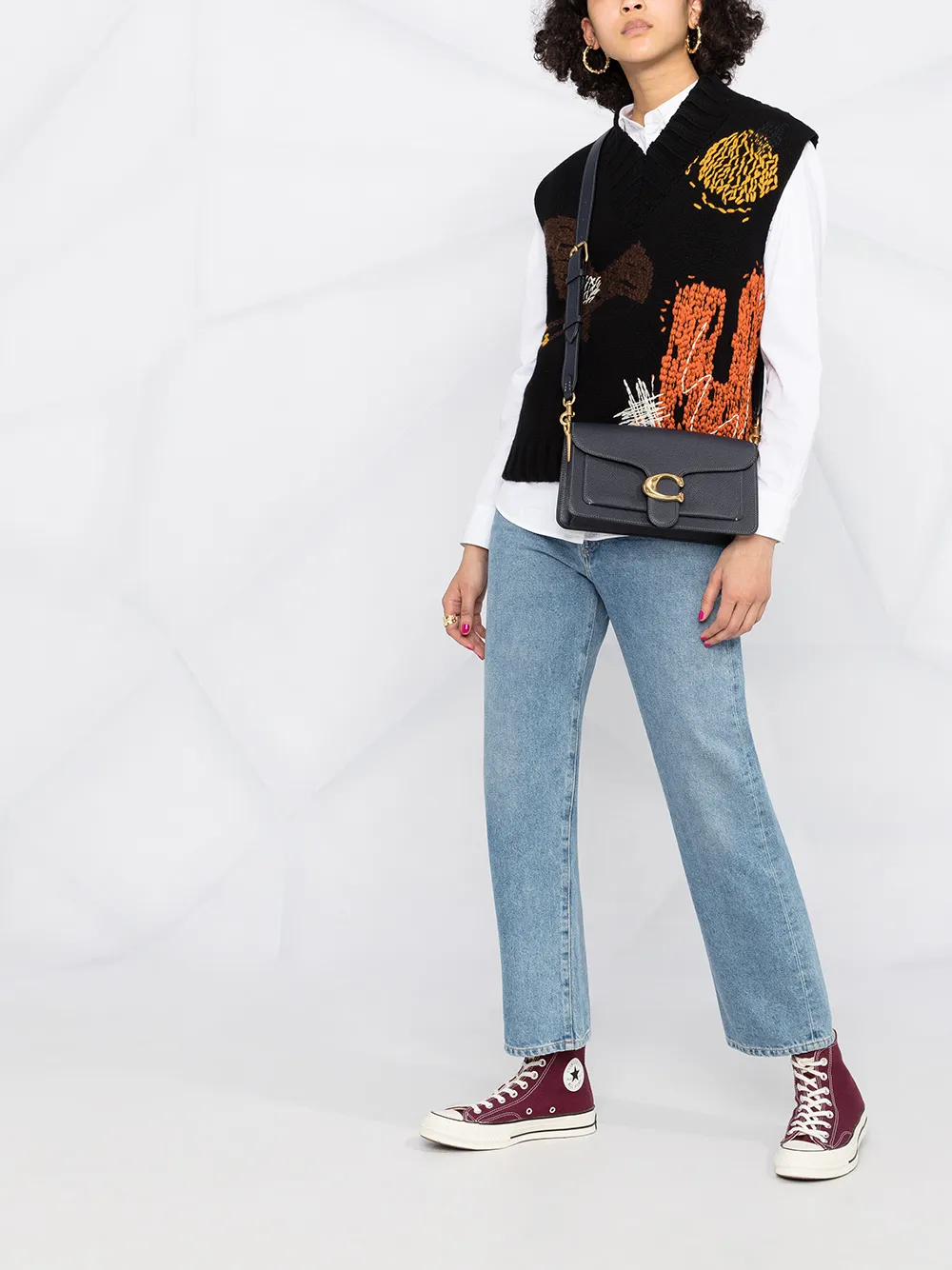 Coach Tabby Logo Plaque Shoulder Bag Farfetch