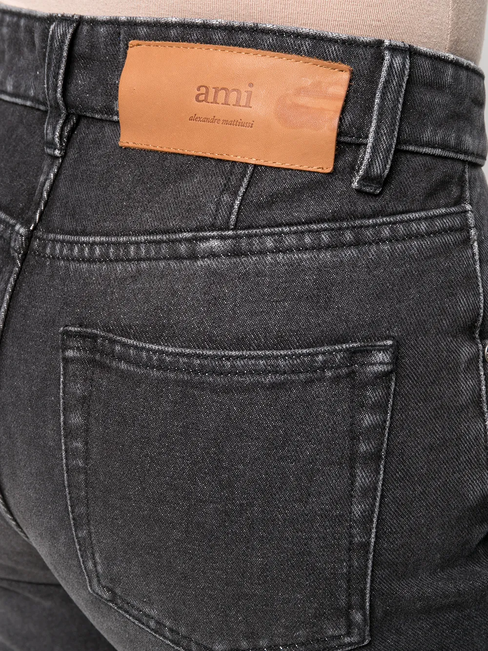 фото Ami paris прямые джинсы с завышенной талией