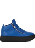 Giuseppe Zanotti Kriss grained leather trainers - Blue