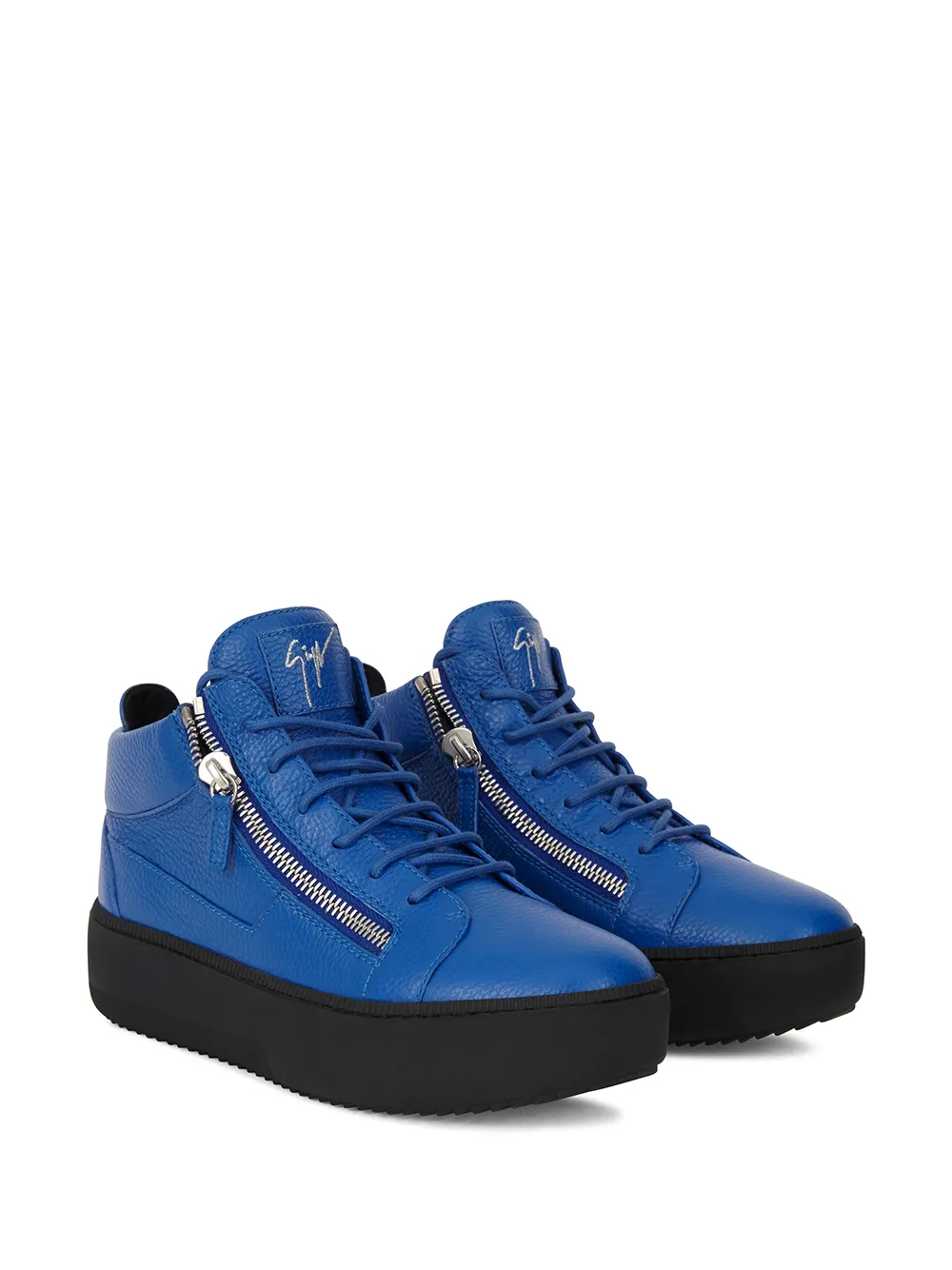 Giuseppe Zanotti Kriss grained leather trainers | Hi-Tops | Image 2