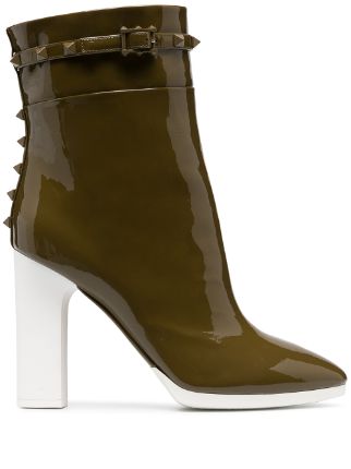 Rockstud block heel on sale bootie