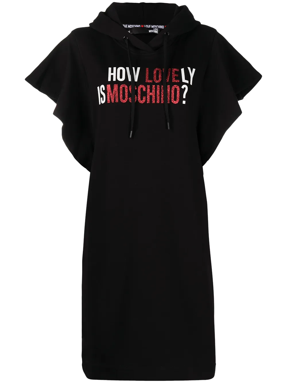 фото Love moschino ruffled hoodie dress