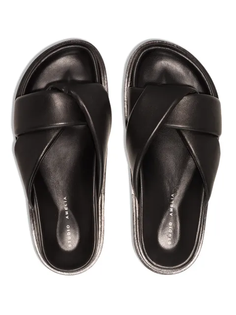Studio Amelia twisted-detail Flat Sandals - Farfetch