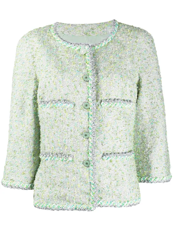 chanel collarless jacket