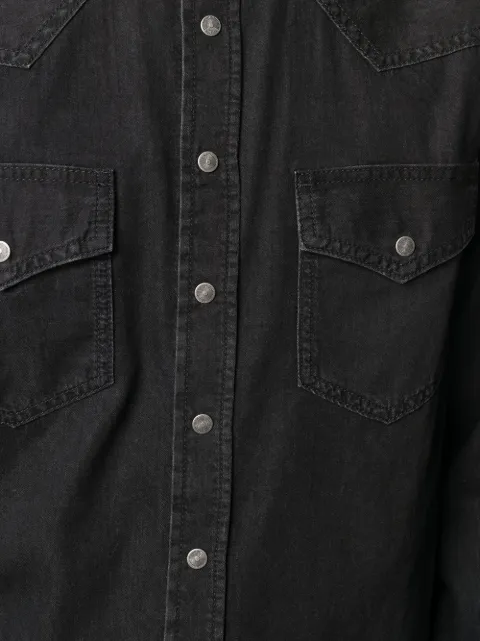 Shop Diesel Western denim shirt with 