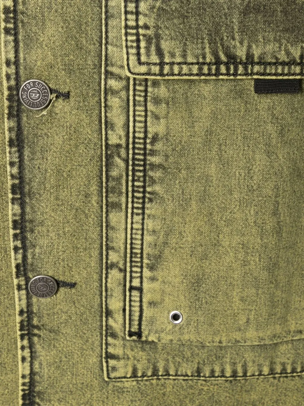 Diesel Denim jack Geel