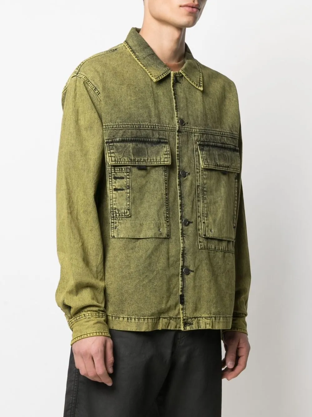 Diesel Denim jack Geel