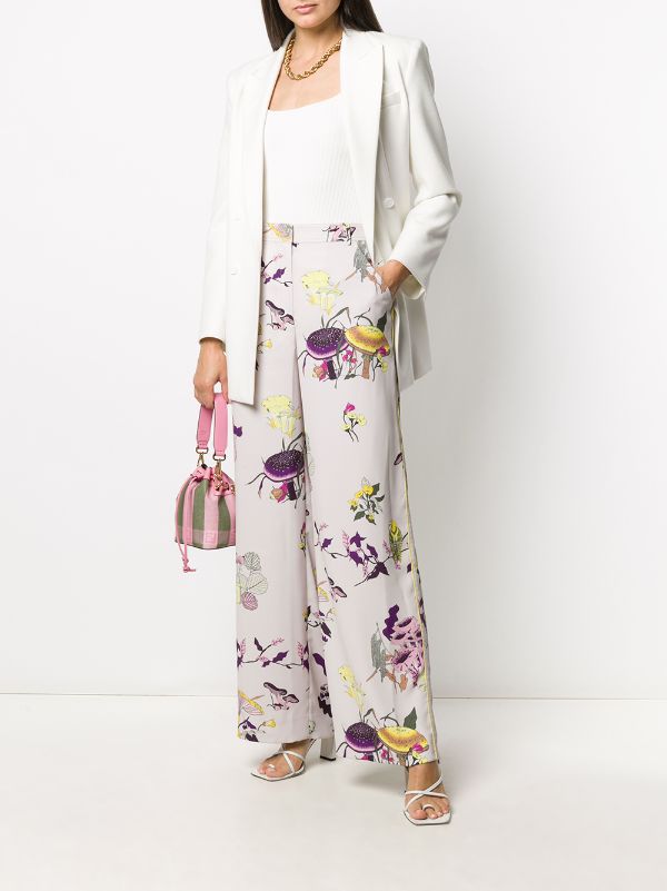 Tory Burch Floral Print Palazzo Trousers - Farfetch