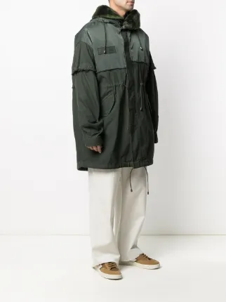 panelled parka coat展示图