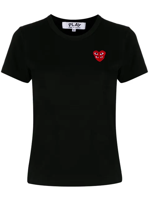 Comme Des Garçons Play short-sleeved heart patch T-shirt