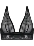 Wolford stripe mesh soft cup bra - Black