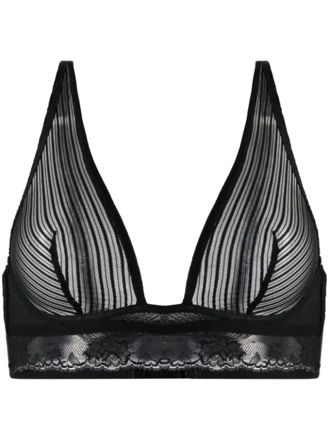 Wolford stripe mesh soft cup bra