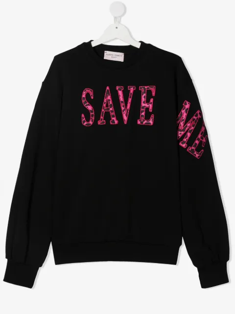 Alberta Ferretti Kids Save Me embroidered sweatshirt