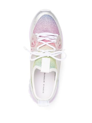 Butterfly Glitter low-top trainers展示图