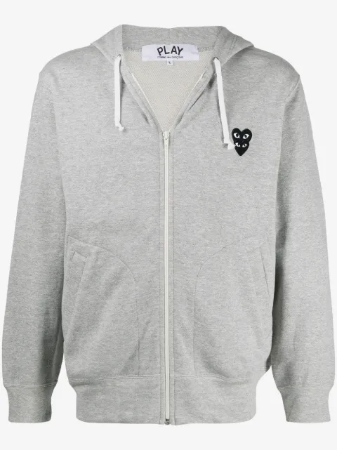 Comme Des Garçons Play sudadera con capucha y logo en el pecho
