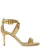 Image 1 of Giuseppe Zanotti metallic cross-strap high-heel sandals