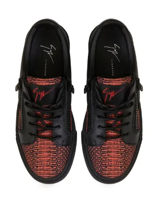 Nicki python-print leather sneakers展示图