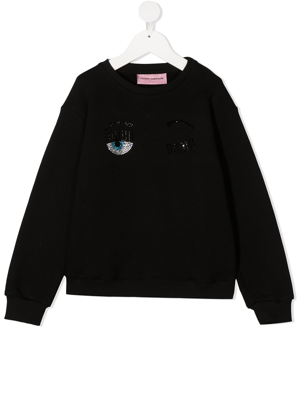 фото Chiara ferragni kids embellished wink sweatshirt