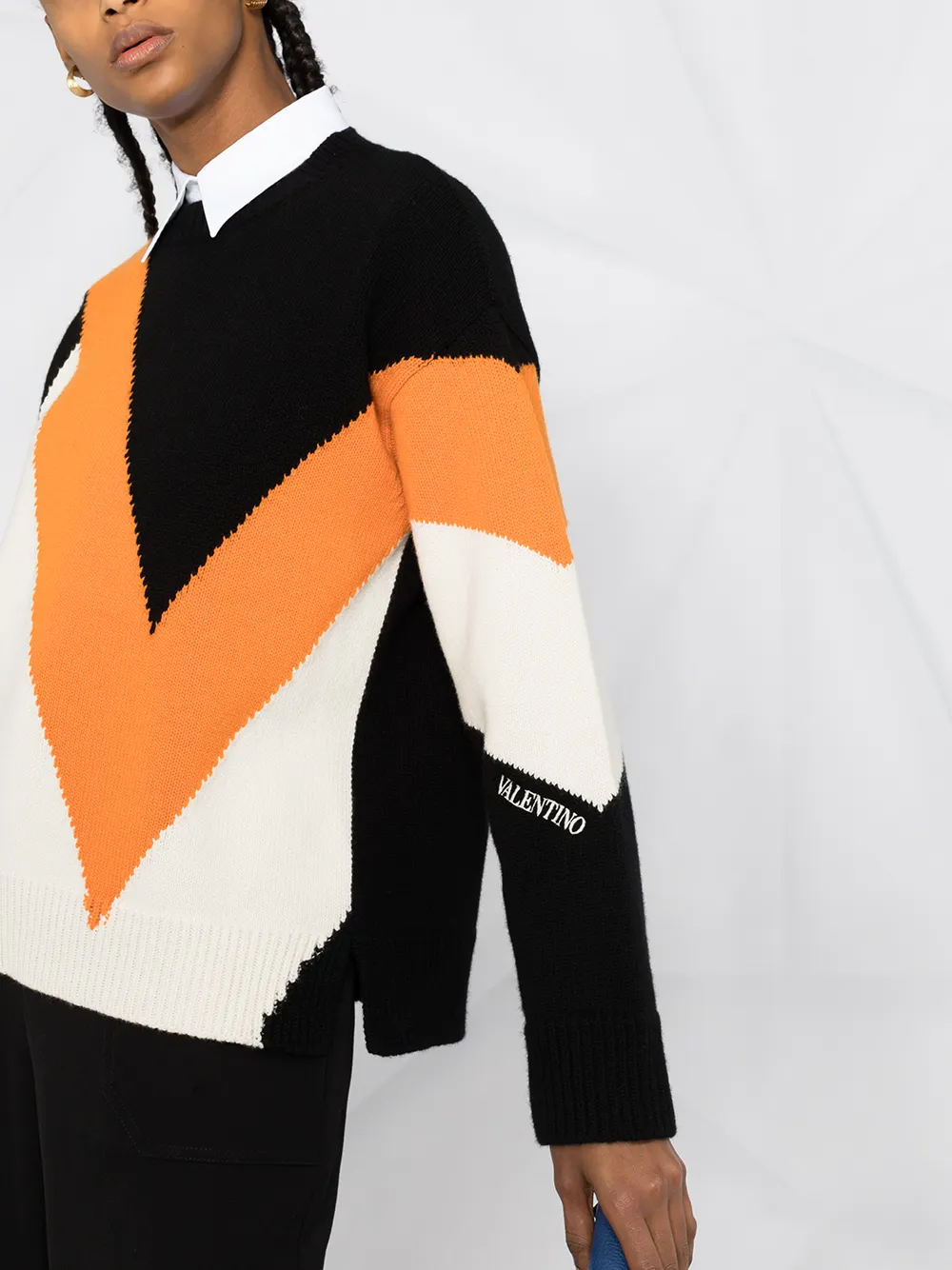 Valentino Garavani Intarsia trui Zwart
