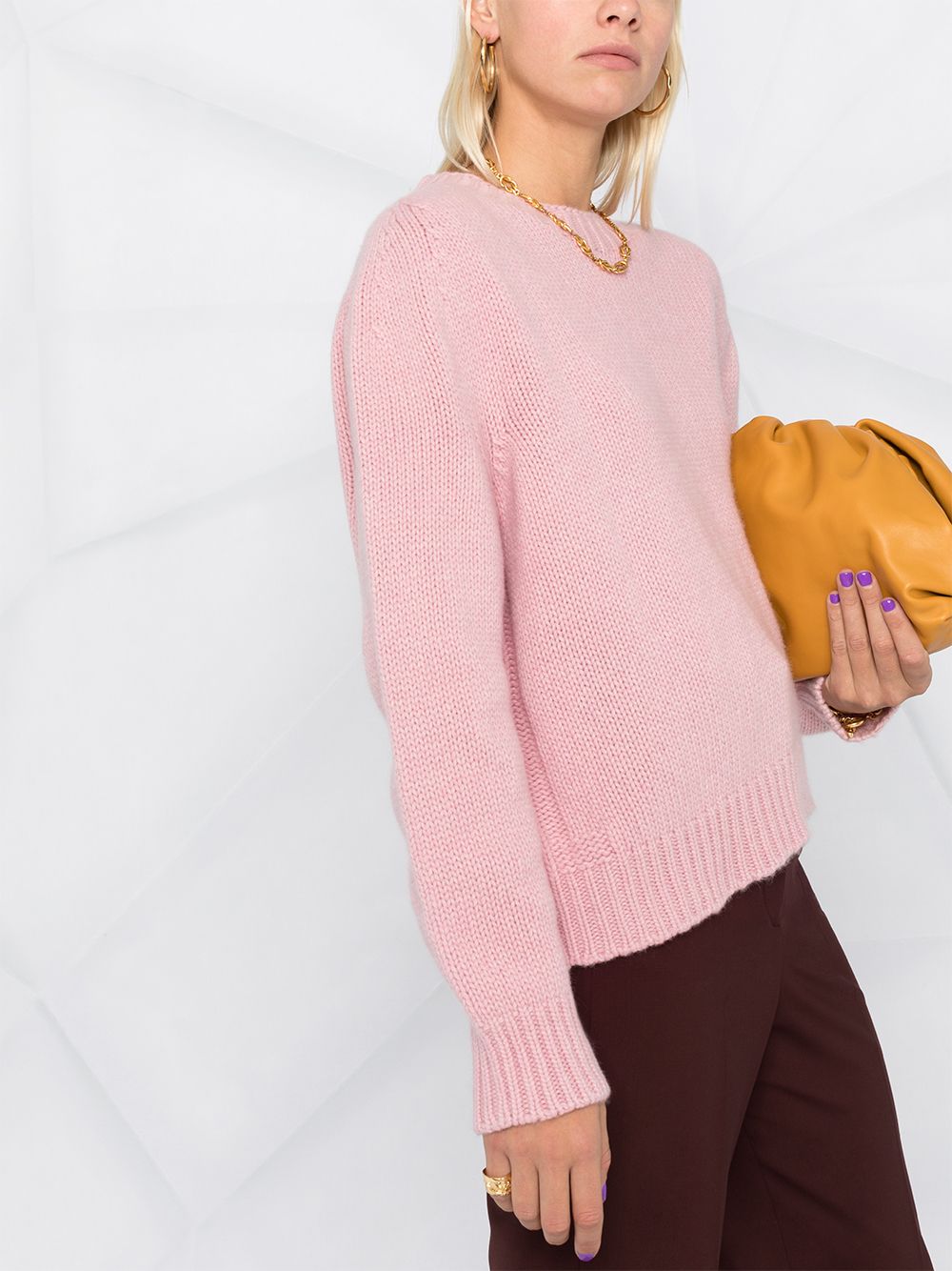 Shop Lanvin Cashmere Long-sleeve Jumper In Pink