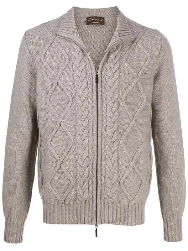 cashmere cable knit cardigan